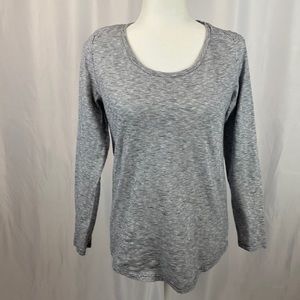 LOFT - Black & White Striped Long Sleeve Tee, Size S.